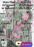 Affiche Marché d'Artisans du Kostyr Carhaix 2025