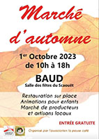Affiche Marché d'Automne à Baud 2023