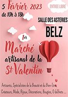 Affiche Marché Saint-Valentin Belz 2023