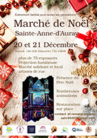 Affiche Marché de Noël Sainte-Anne 2025