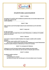 La Création-Les Statuts de l'Association